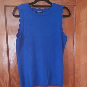 Cable & Gauge Royal Blue Sleeveless Tank Top